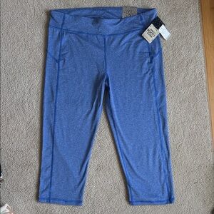 Aeropostale Live Love Dream Best Booty Ever 19” Crop Heather Blue Leggings XL